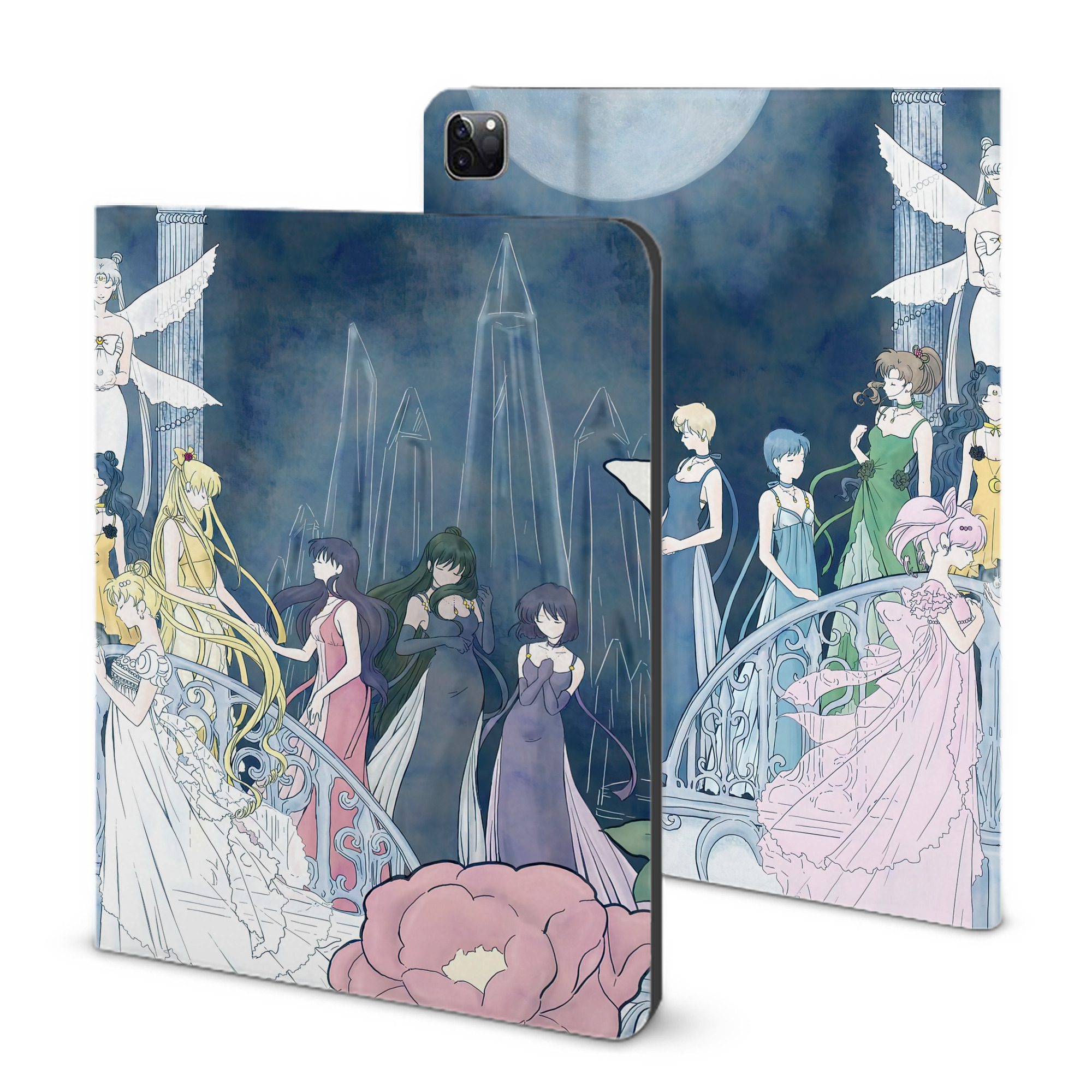 （画像用） 美少女戦士セーラームーン Sailor Moon IPad ケース ブック型 PUレザー TPU 耐衝撃 軽量 薄型 ペン収納なし 全面保護 IPad 各モデル対応